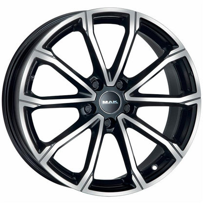CERCHI CERCHIO IN LEGA 17" 18" Adatto per AUDI A4 MAK DAVINCI NERO