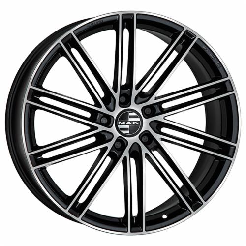 CERCHI CERCHIO IN LEGA 21" 22" Adatto per AUDI A6 MAK LEIPZIG NERO LUCIDO