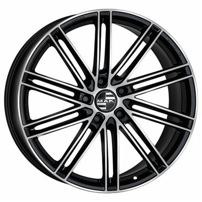 CERCHI CERCHIO IN LEGA 21" 22" Adatto per AUDI A6 MAK LEIPZIG NERO LUCIDO