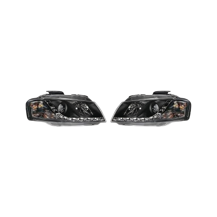 ⭐Set Front Headlights KLARGL. BLACK Suitable For Audi A3 03-08⭐