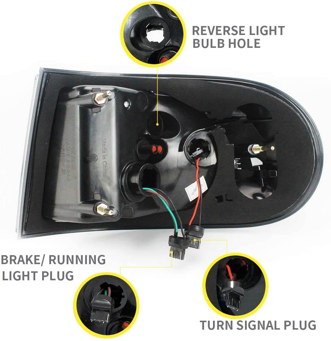 Fanali posteriori a LED per Toyota FJ Land Cruiser 2007-2017 12V 42W ABS, materiale PMMA