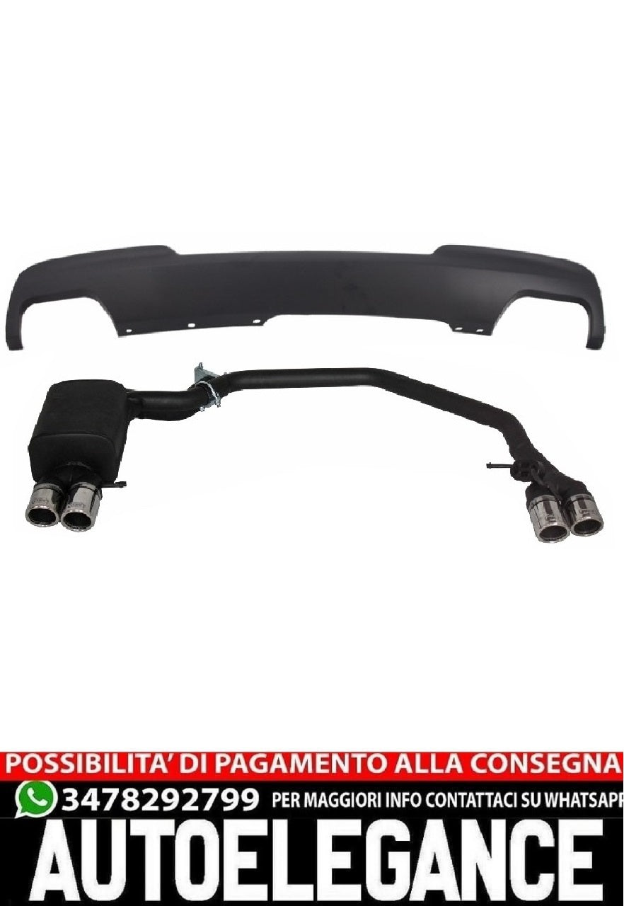 Diffuser With Exhaust Tips Suitable For BMW 5 Series f10 (2011-2014) 