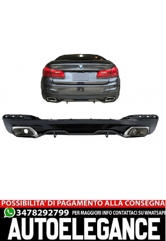 Diffusore Con Terminali di Scarico adatto per BMW Serie 5 G30 G38 (2016-2019)