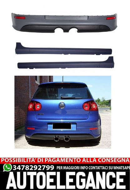 Rear Bumper Extension Side Skirts Suitable for VW Golf V (2003- 