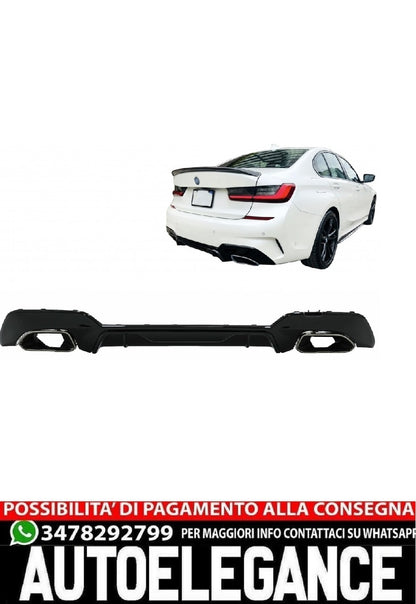 Diffusore Con Terminali di Scarico Cromati adatto per BMW Serie 3 G20 G28 Berl