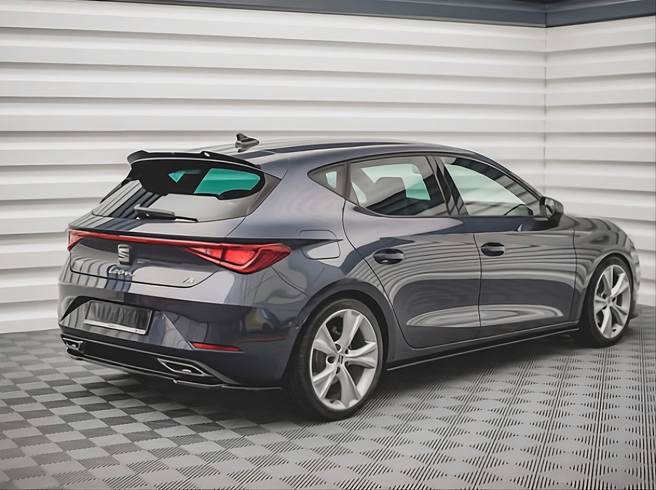 💫ART.8453 Spoiler sul Tetto per SEAT LEON MK4 Nero Lucido 2013+💫