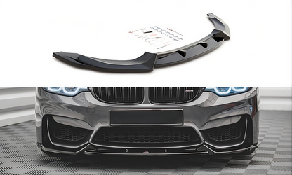 💫Splitter Anteriore Street+ adatto per BMW M4 F82 nero lucido💫