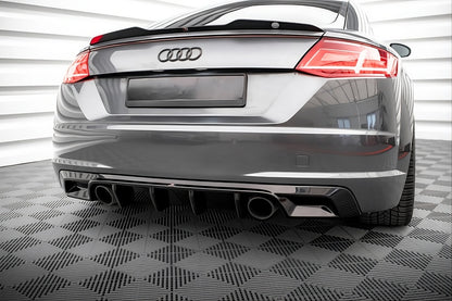 💫Diffusore Posteriore Street+ adatto per Audi TT S-Line 8S nero lucido💫