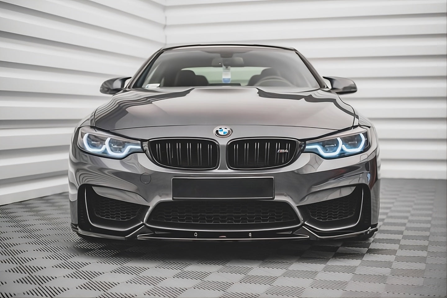 💫Splitter Anteriore Street+ adatto per BMW M4 F82 nero lucido💫