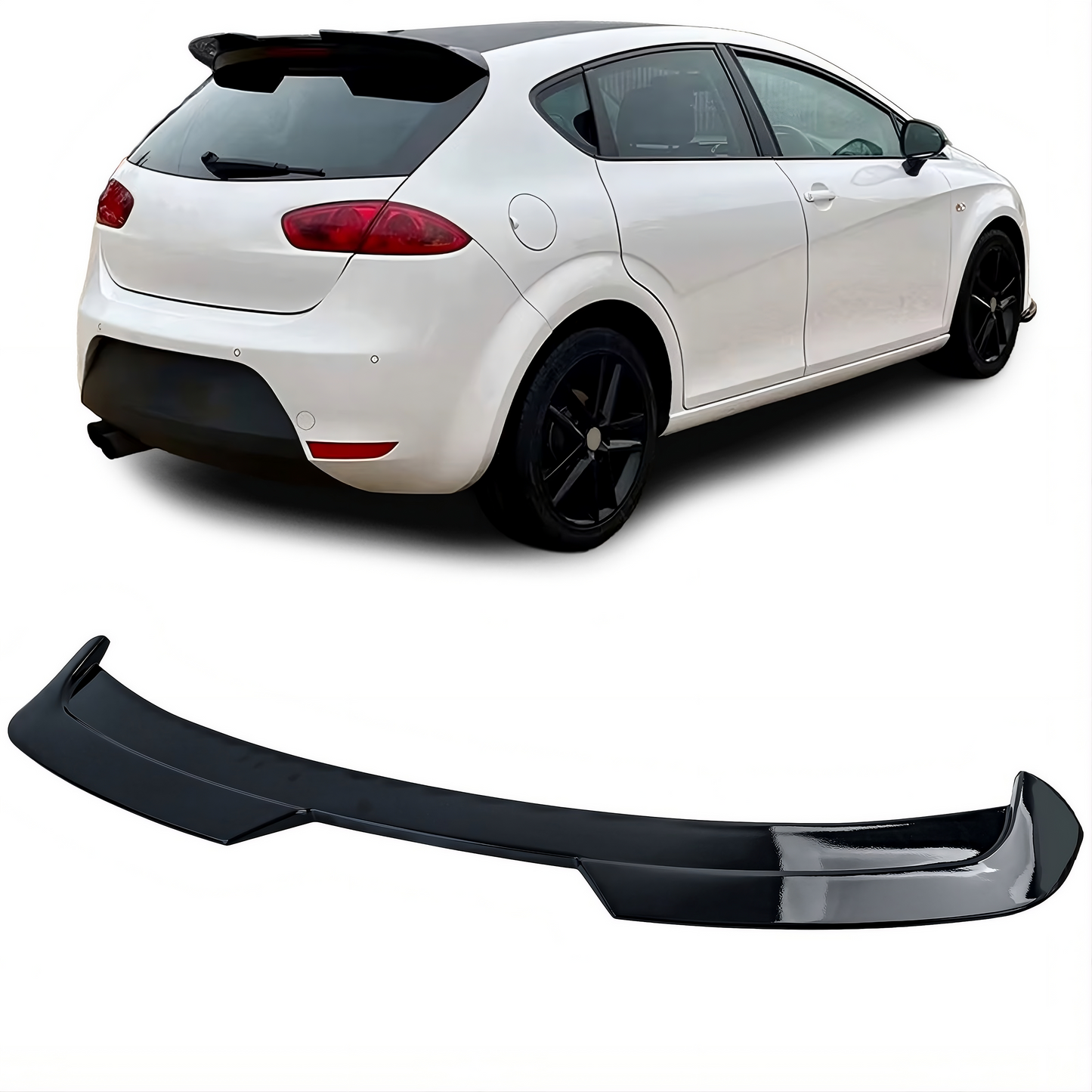 💫ART.8728 Spoiler Posteriore (tetto) nero lucido per Seat Leon 1P 2009-2012💫