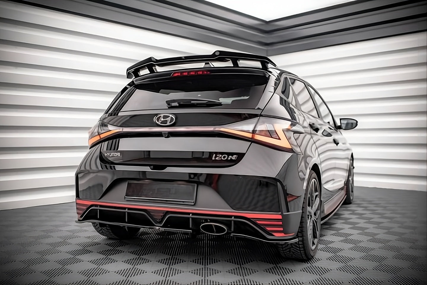 💫Spoiler Posteriore adatto per Hyundai I20 N Mk3 Nero Lucido 2020+💫