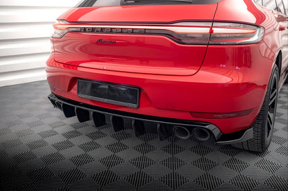 💫Diffusore Posteriore Street+ adatto per Porsche Macan Mk1 nero lucido💫