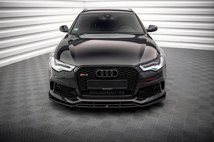 💫Splitter Anteriore Street+ adatto per Audi A6 RS6 Look C7 nero lucido💫