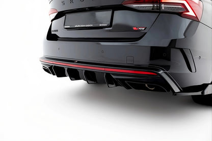 💫Diffusore Posteriore per Skoda Octavia RS Mk4 nero lucido💫