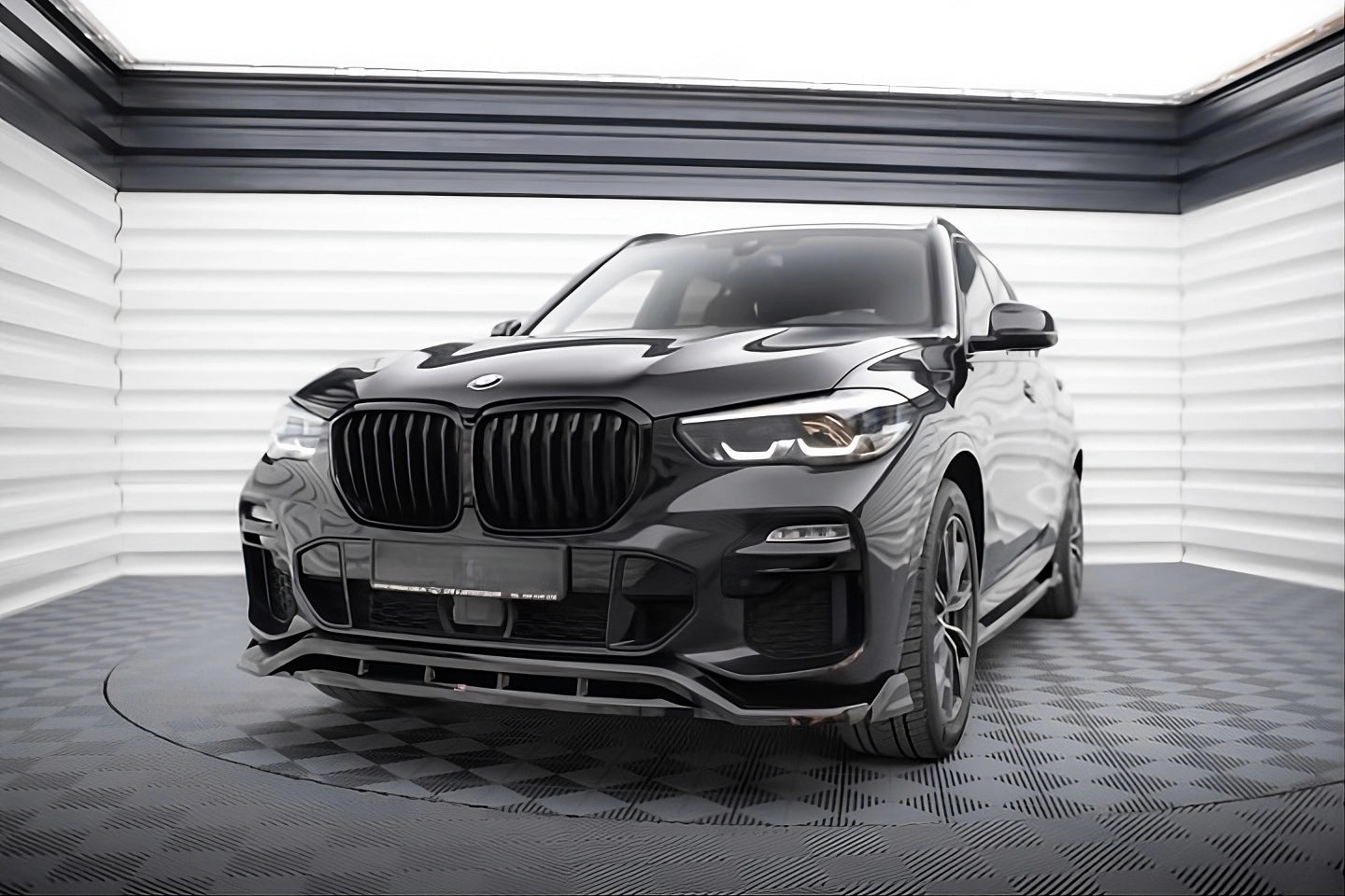 💫Splitter Anteriore Street+ V.2 adatto per BMW X5 pacchetto M G05 Nero💫