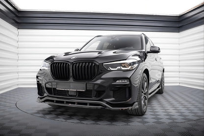 💫Splitter Anteriore Street+ V.2 adatto per BMW X5 pacchetto M G05 Nero💫