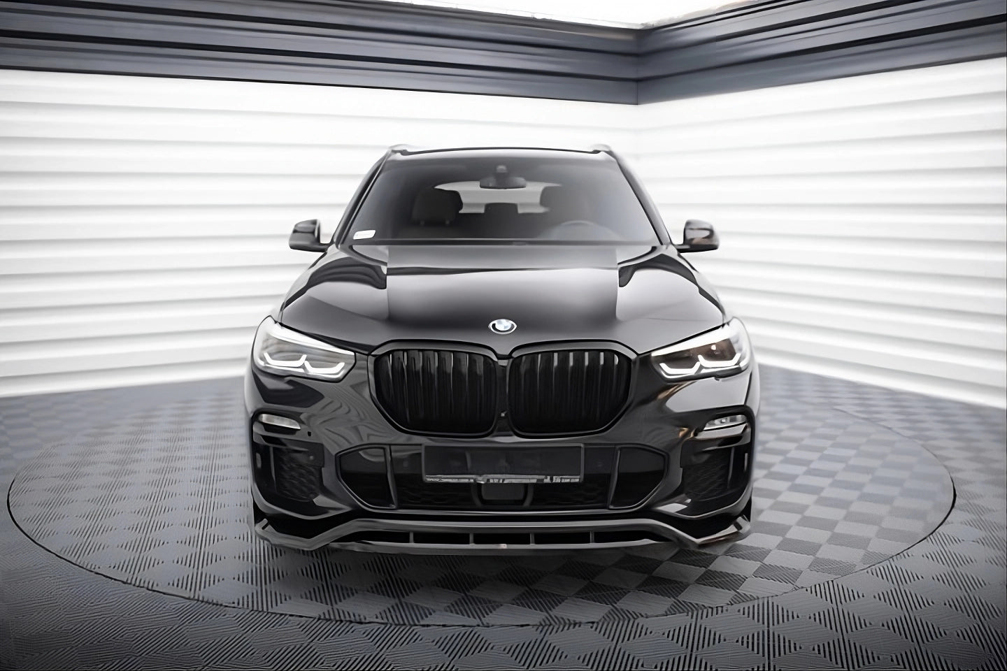 💫Splitter Anteriore Street+ V.2 adatto per BMW X5 pacchetto M G05 Nero💫