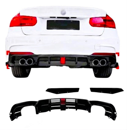 🔥ART.8617 DIFFUSORE POSTERIRE FIBRA DI CARBONIO  BMW 3 F30 F31 QUAD CON LED🔥