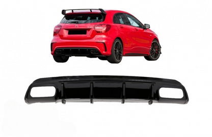 💫ART.6783 Diffusore + Terminali A45 AMG Look per Mercedes Classe A 2012-2018💫