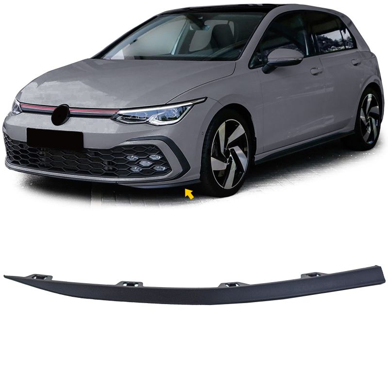 💫Striscia spoiler paraurti opaco sinistro per VW Golf 8 GTI GTD R-Line 19-24 💫