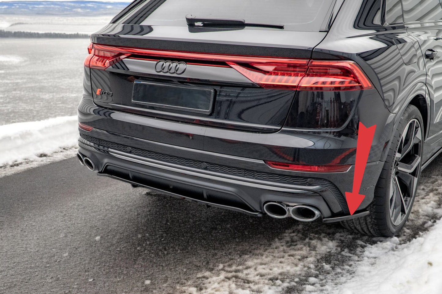 😎Rear side splitter suitable for Audi SQ8 Mk1😎