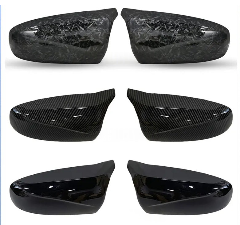 💫ART.5187 Copri Speccietti in Fibra di Carbonio Nero per BMW X5 X6 2008-2013💫