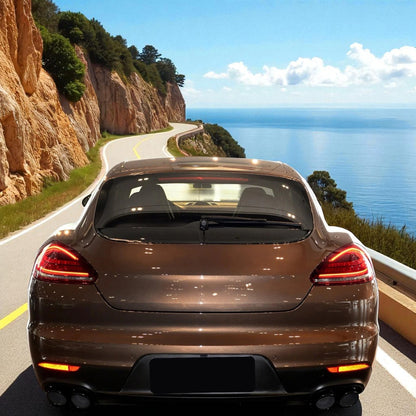 💫  Terminali di Scarico a Doppio Tubo Nero per Porsche Panamera 970.2💫