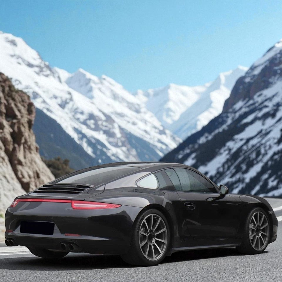 💫Terminali di scarico a doppio tubo nero adatto per Porsche 911 991.1 💫
