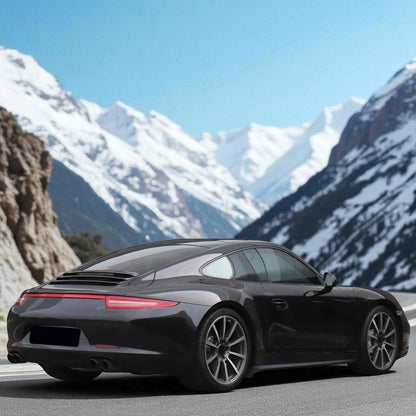💫Terminali di scarico a doppio tubo nero adatto per Porsche 911 991.1 💫
