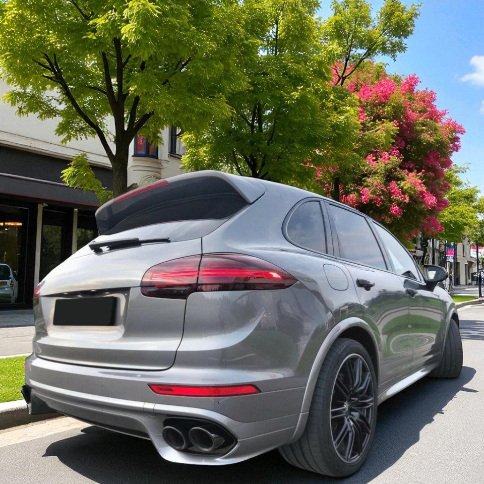 💫 Terminali di Scarico Doppio Tubo GTS Nero Ottico per Porsche Cayenne 92A 💫