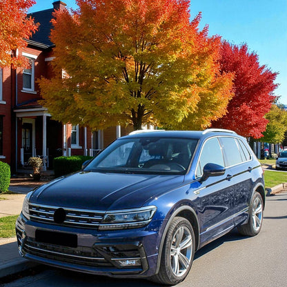 💫Griglia Anteriore Nera con Strisce Cromate per Volkswagen Tiguan II 💫