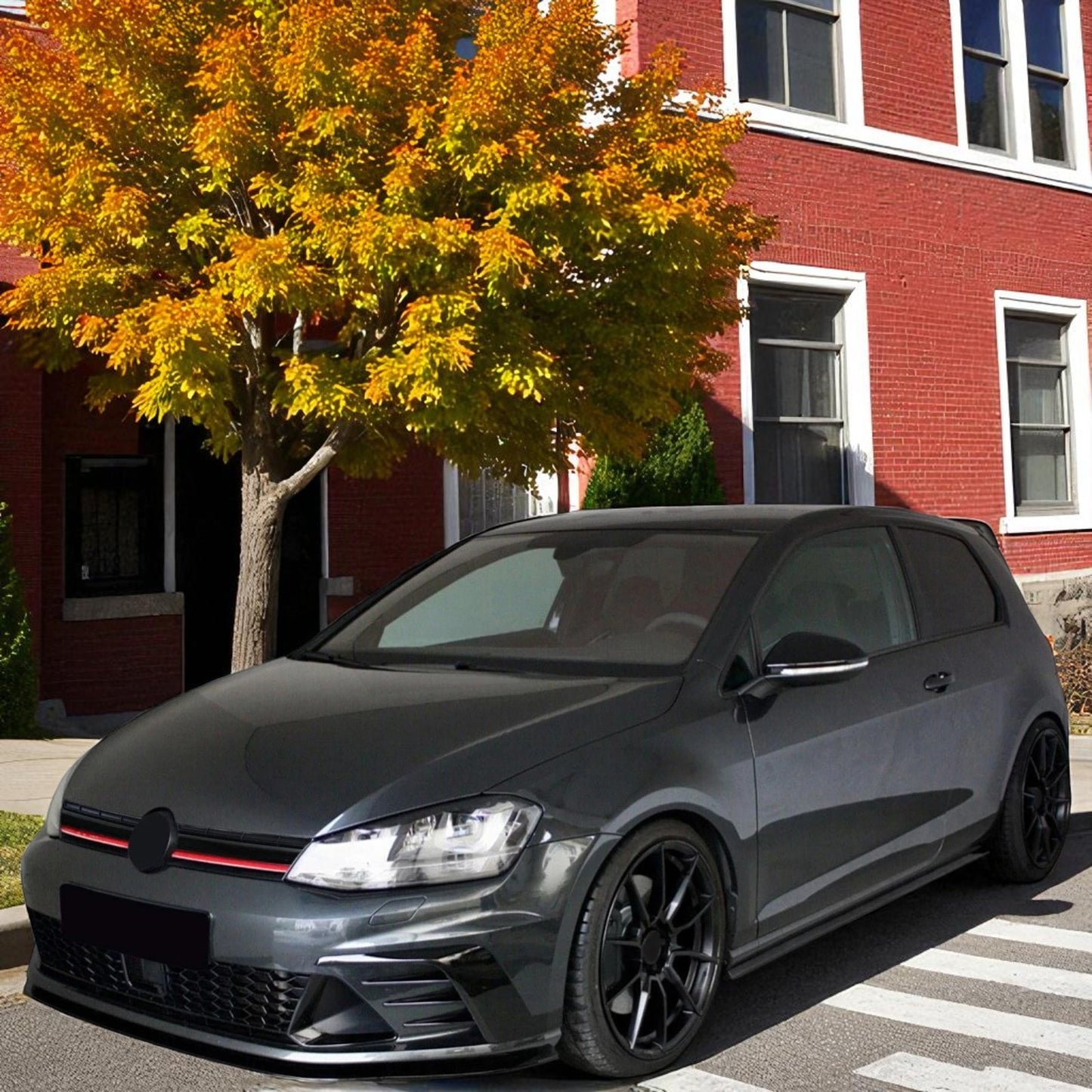 💫Griglia Performance Nero Lucido con Striscia Rossa per VW Golf 7 GTI 💫