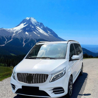 💫Griglia Sportiva Cromata Nero Lucido per Mercedes Classe V W447 (2014–2019)💫