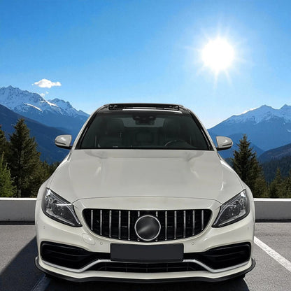 💫Griglia Sport Cromo Nero Lucido per Mercedes Classe C W205/S205 (2018–2021)💫