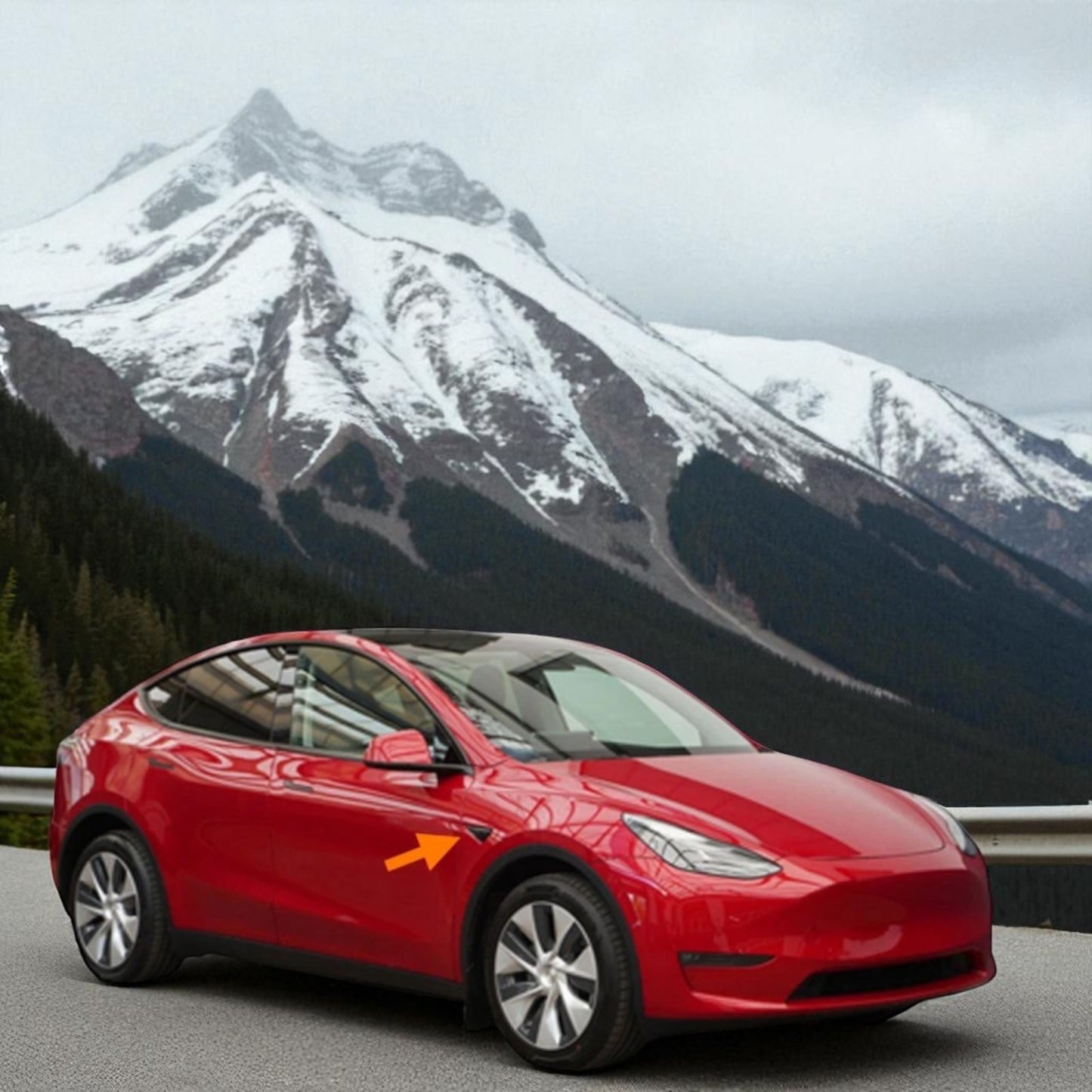 🎀Spoiler Bordi Telecamera Laterale Nero Lucido per Tesla Model 3🎀