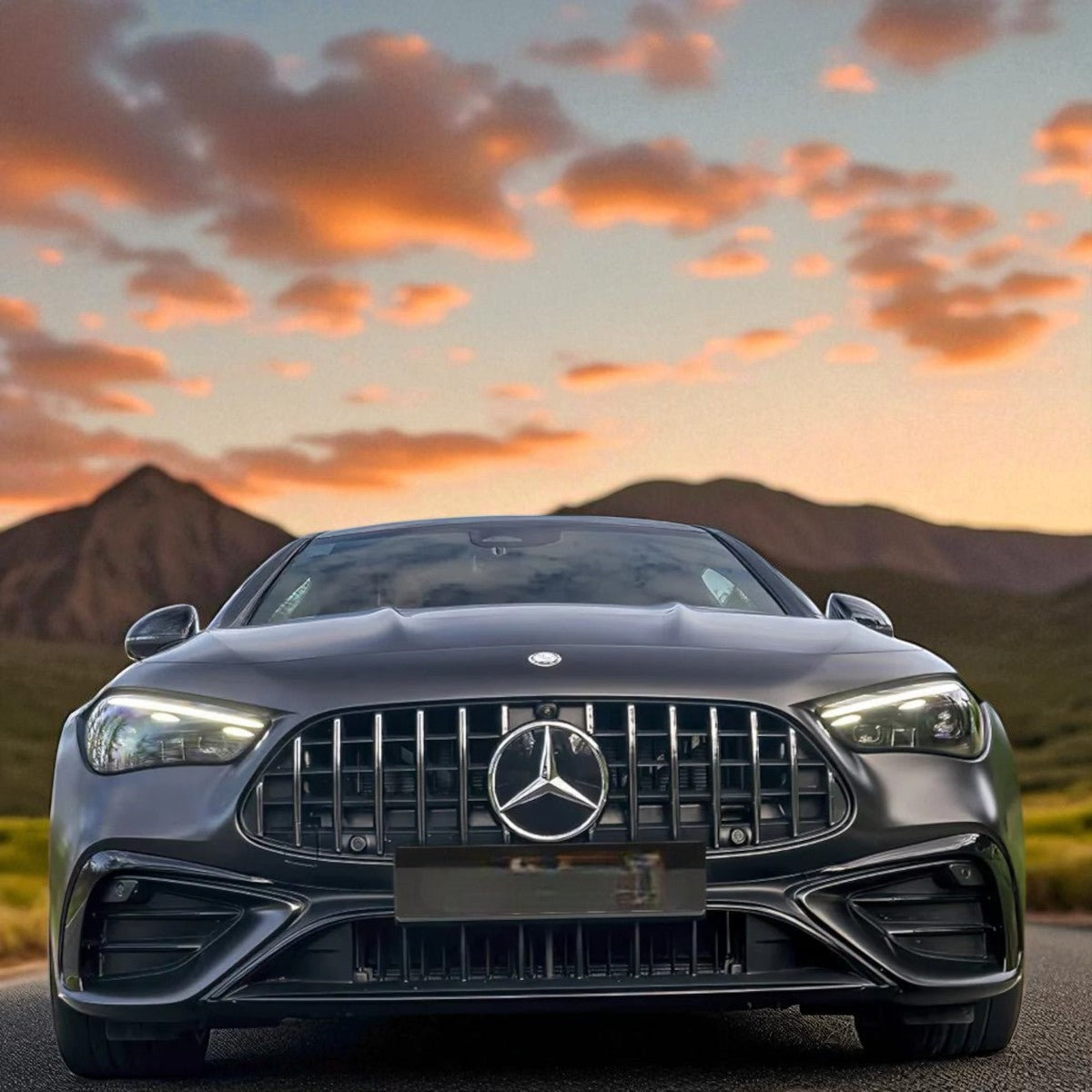 🎀Griglia Sportiva Panamericana GT Nero Lucido per Mercedes CLE Coupé C236 🎀