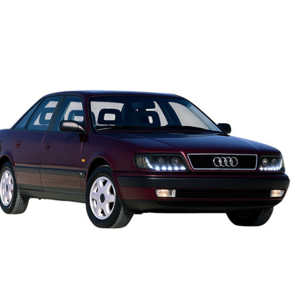 💫ART.3061 Set Fari Anteriori (DRAGON-LIGHTS) Nero adatto per Audi 100 90-94💫