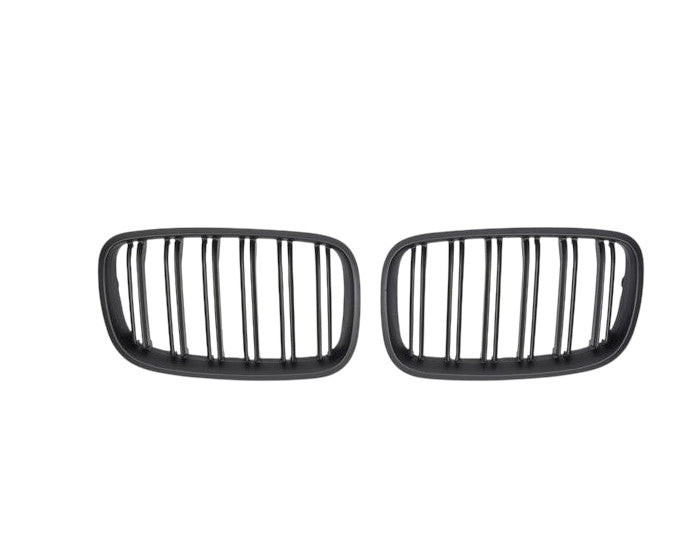 🔥ART.2743 Calandra Sportiva Doppia Lamella Piatta Nera per BMW X5 E70 /X6 E71🔥