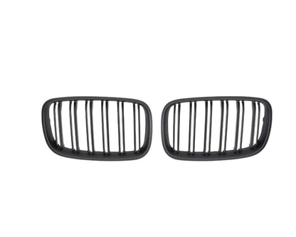 🔥ART.2743 Calandra Sportiva Doppia Lamella Piatta Nera per BMW X5 E70 /X6 E71🔥