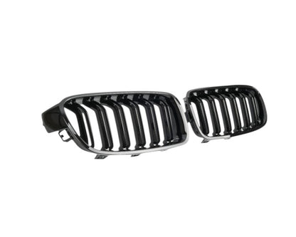 🔥ART.2783 Griglia Sportiva Doppia Lamella Nero Lucido adatto per BMW Serie 3 🔥