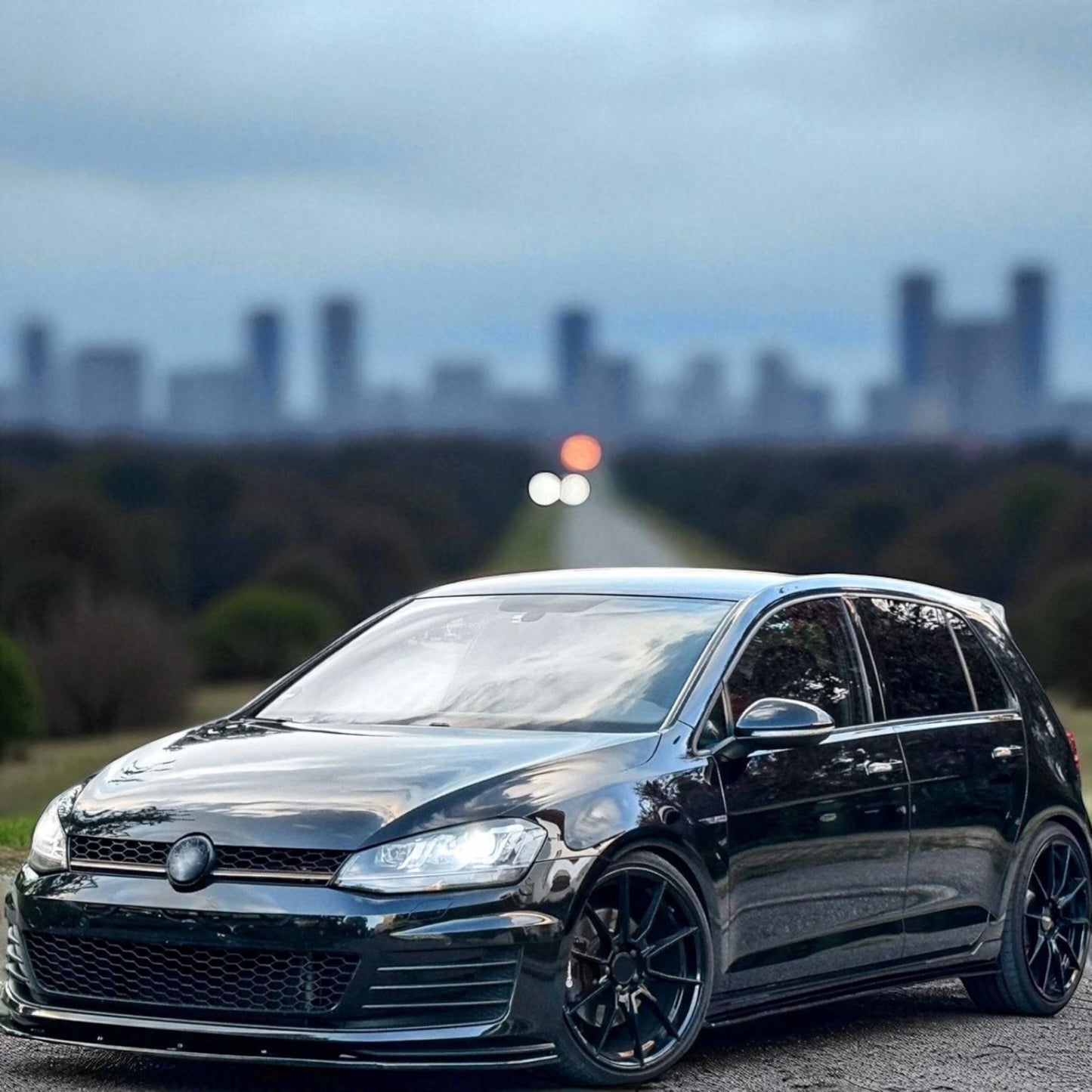 💫Griglia a Nido d'Ape Nera con Striscia Cromata per VW Golf 7 GTD 2012–2017💫