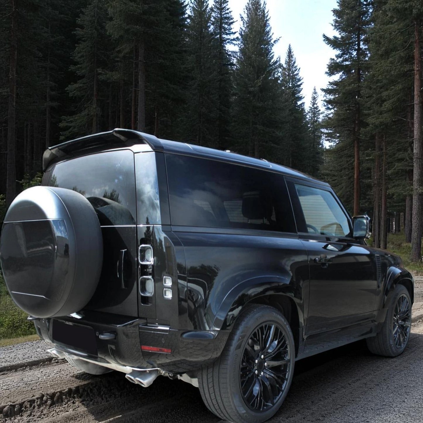 🎀Spoiler Tetto Posteriore Lip Nero Lucido per Land Rover Defender L663 90/110🎀