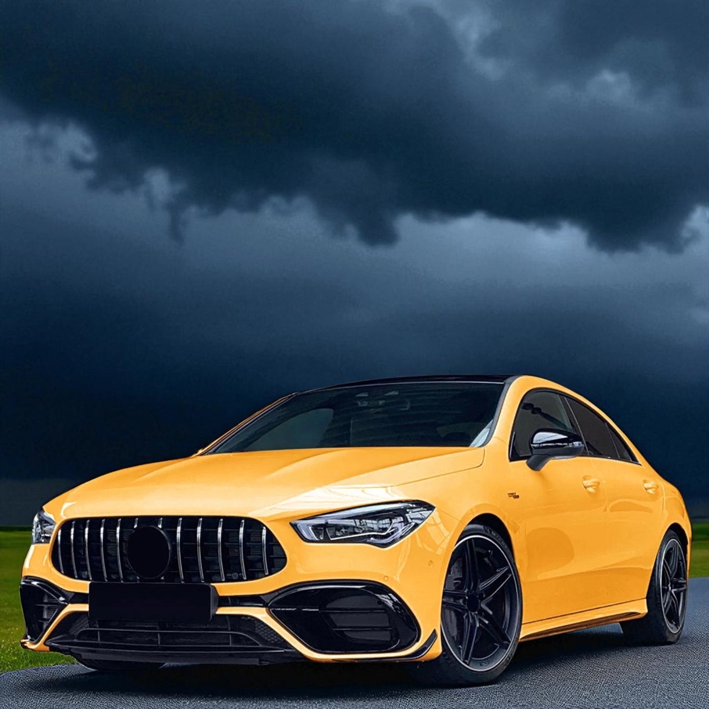 🎀Griglia Sport Cromo Nero Lucido per Mercedes CLA C118 X118 dal 2019🎀