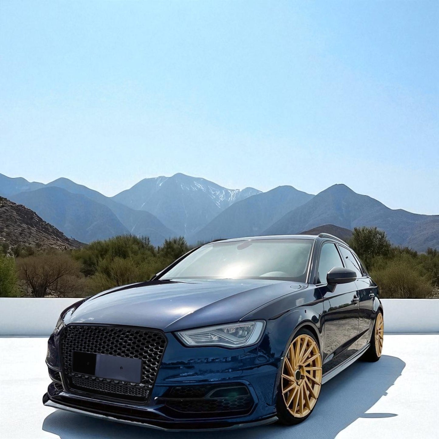 💫Griglia Sportiva a Nido d’Ape Nero Lucido per Audi A3 8V (2012–2016)💫