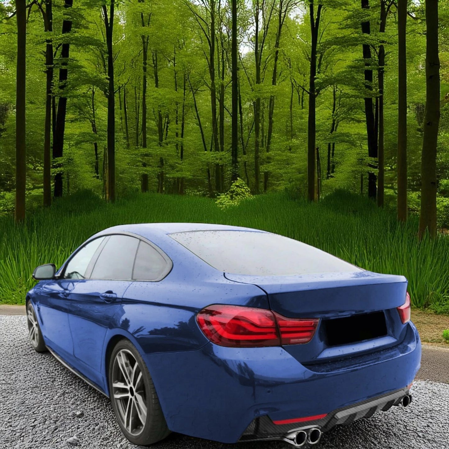 💫Diffusore Posteriore + Terminale di Scarico per BMW Serie 4 F32 Coupé 💫