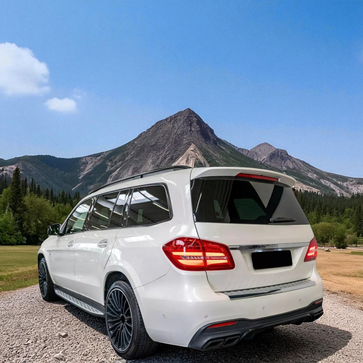 💫Set Diffusore Posteriore Sport + Terminali di Scarico per Mercedes GLS X166💫