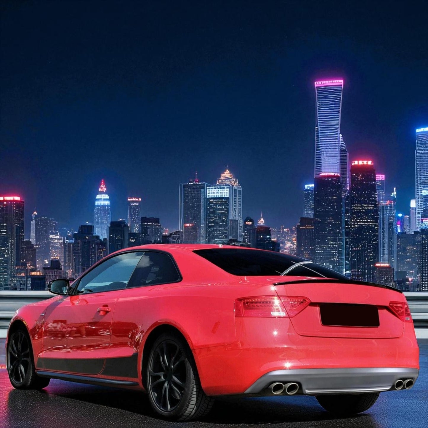 💫 Diffusore Posteriore di Conversione + Terminali di Scarico per Audi A5 8T💫