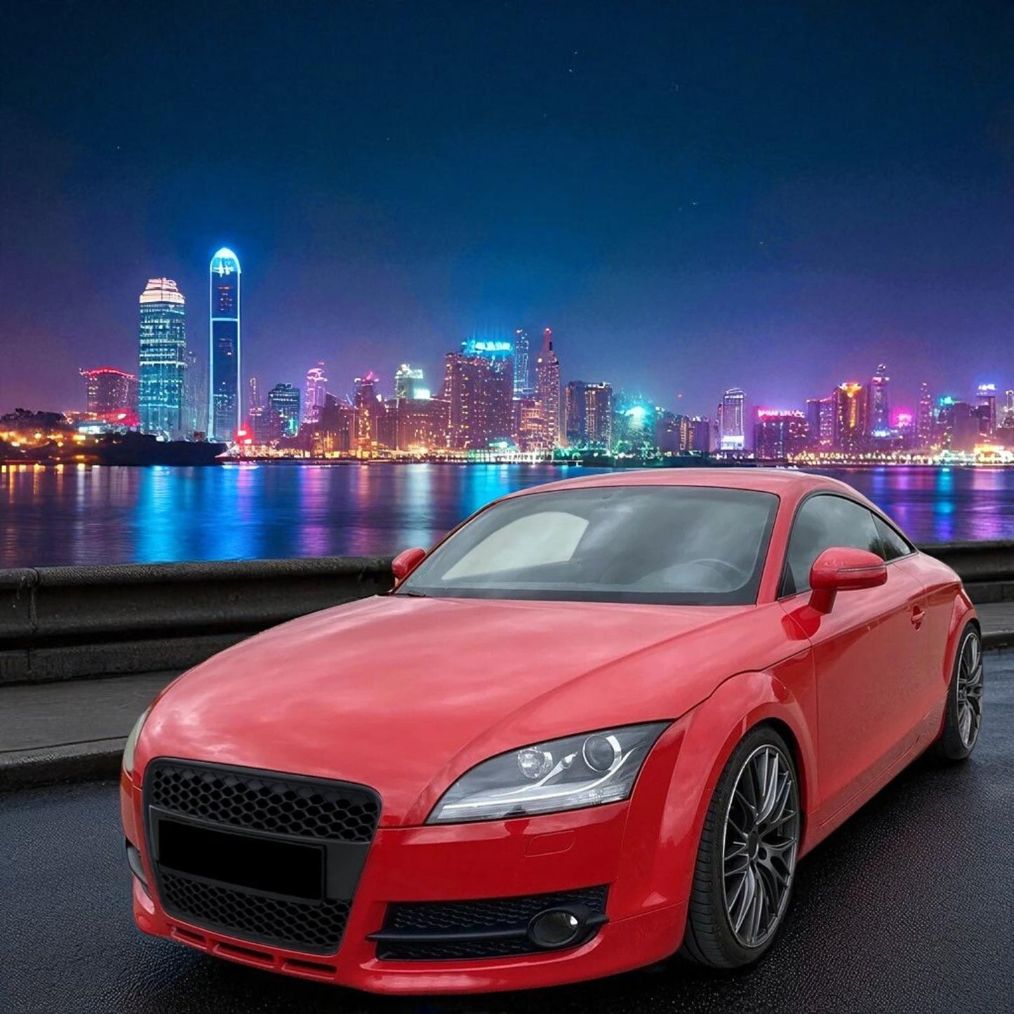 💫Griglia a Nido d’Ape Nero Opaco Senza Stemma per Audi TT 8J Pre-Facelift 💫