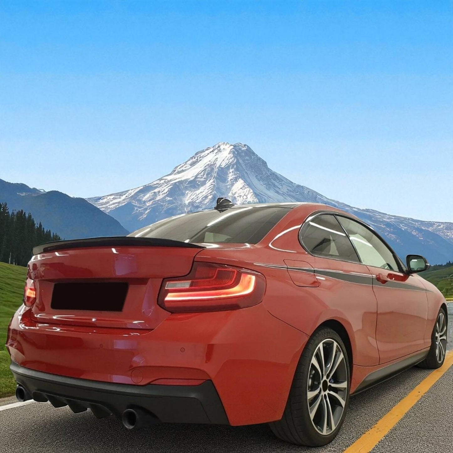 💫 Diffusore Posteriore Nero Opaco Performance per BMW Serie 2 F22/F23 💫