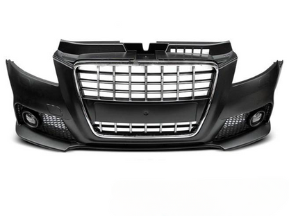 💫ART.7544 Paraurti Anteriore Stile S3 Cromato Nero per AUDI A3 2008-2012💫